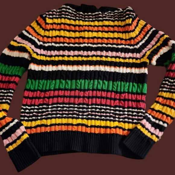 Cotton By Autumn Cashmere Striped Long Sleeve Sweater - Picture 4 of 6